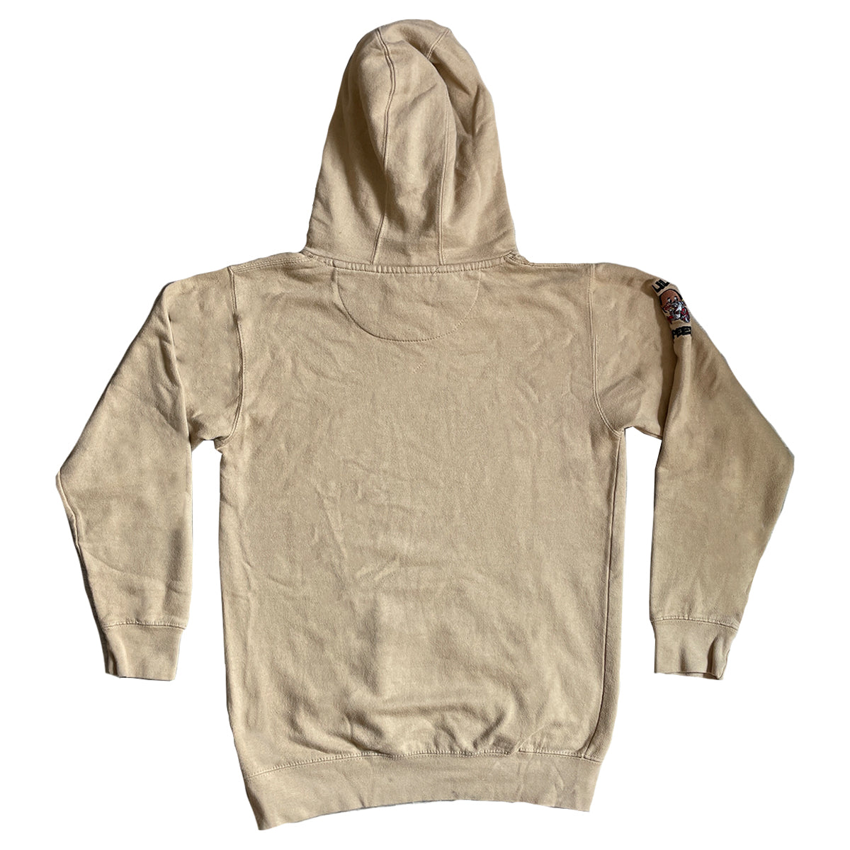 Beige Hoodie with Drawstring