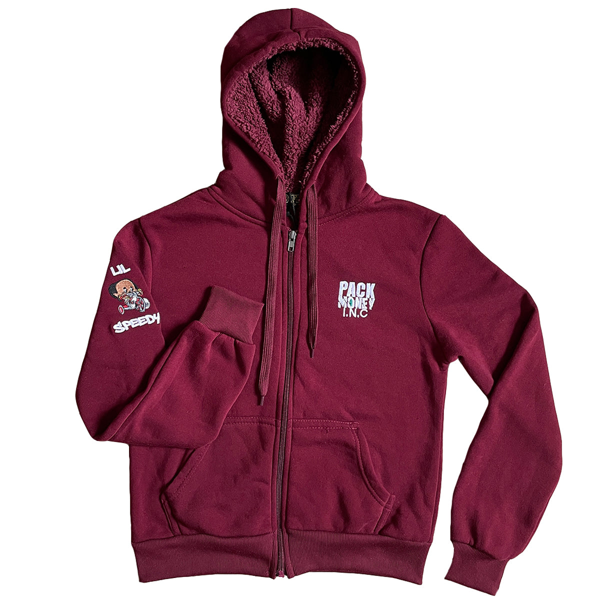 Magenta Hoodie with Drawstring