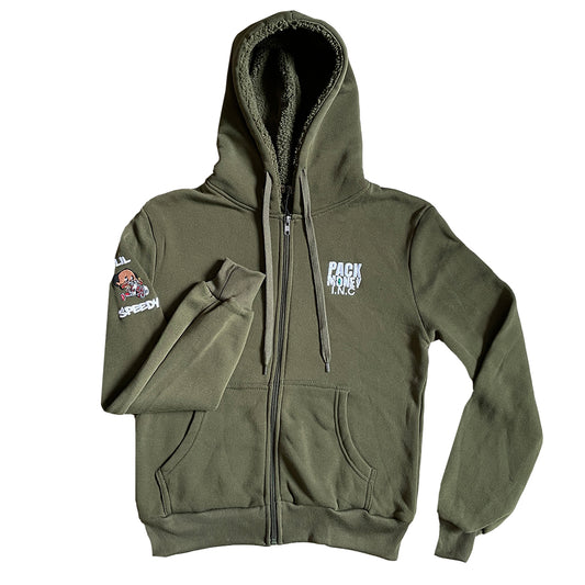 Green Hoodie with Drawstring