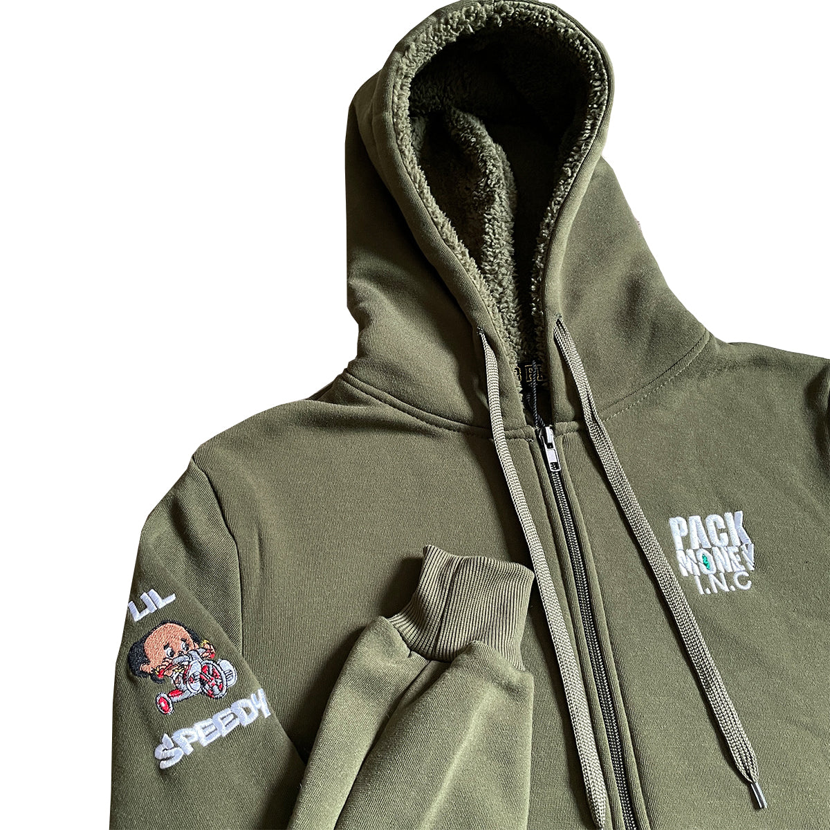 Green Hoodie with Drawstring
