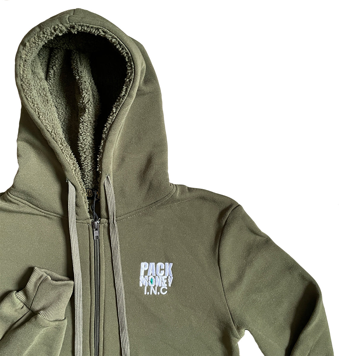 Green Hoodie with Drawstring
