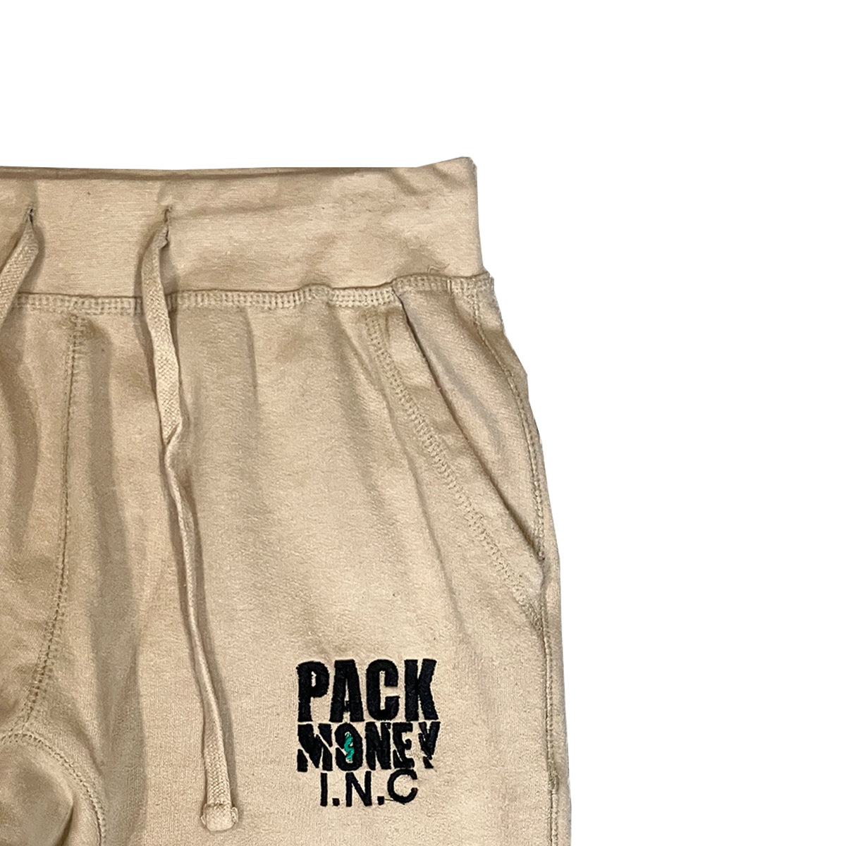 Beige Pants with Drawstring