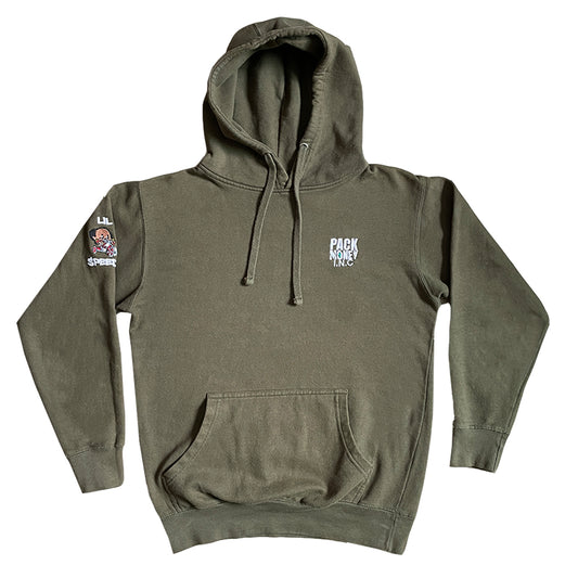 Olive Hoodie with Drawstring