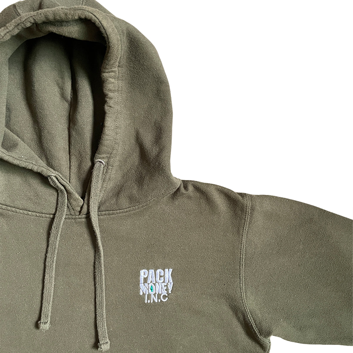 Olive Hoodie with Drawstring