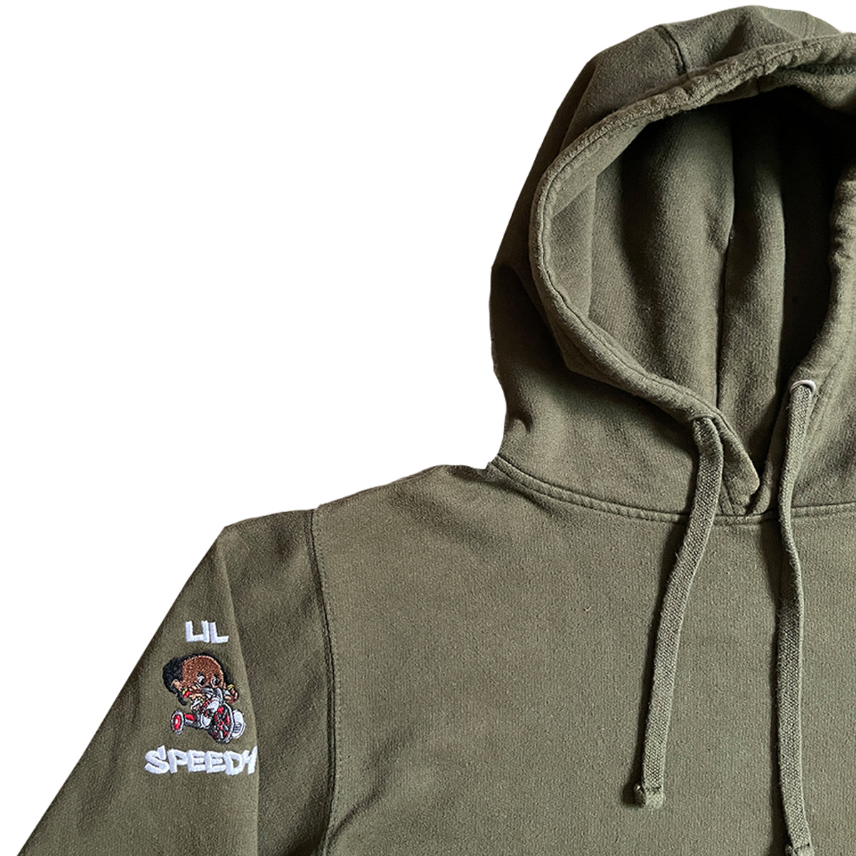 Olive Hoodie with Drawstring