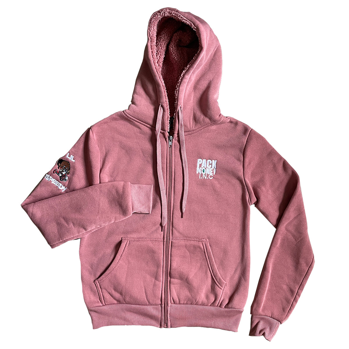 Pink Hoodie with Drawstring