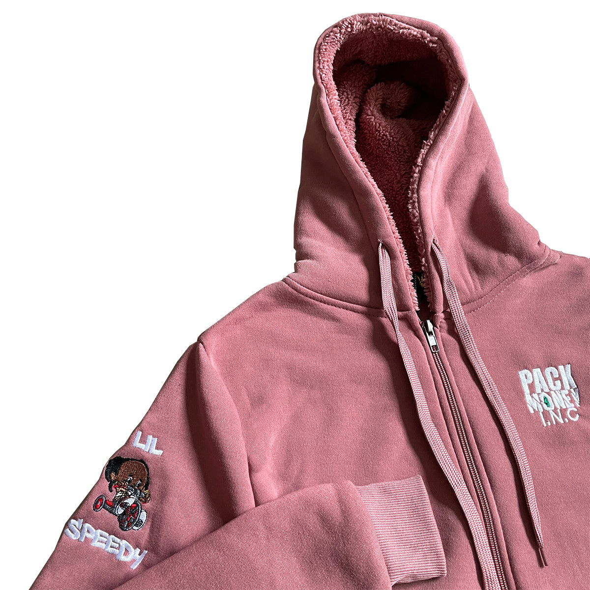 Pink Hoodie with Drawstring